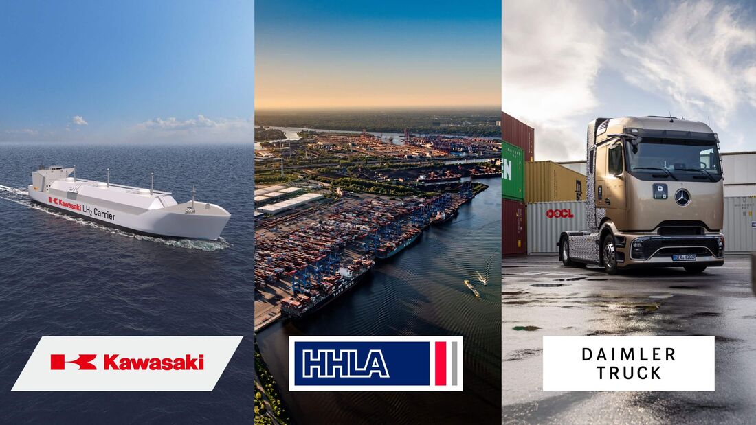  Daimler Truck, HHLA und Kawasaki Heavy Industries kooperieren.
