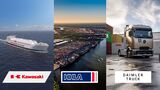  Daimler Truck, HHLA und Kawasaki Heavy Industries kooperieren.