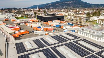 Photovoltaik-Anlage am Standort Lauterach von Gebrüder Weiss