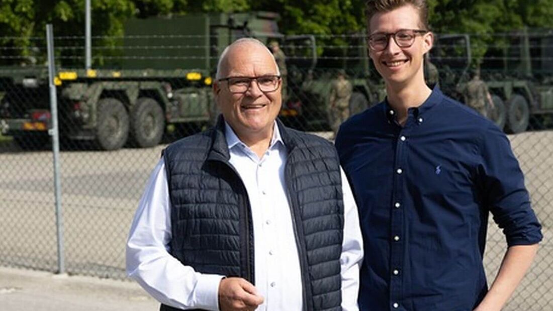  Thomas Müller (links), Ex-CEO des Rüstungskonzerns Hensoldt, mit Fernride-CEO Hendrik Kramer.