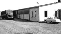 1963, Baunatal, erste Halle und Büro, Rudolph Logistik