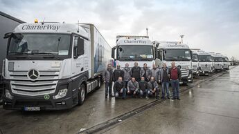 4. Daimler-Hilfskonvoi, zum 3. Mal in die Osttürkei mit Hilfsgütern für syrische Flüchtlinge.