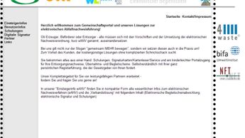 Abfallnachweisverfahren per Internet 