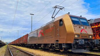 Abfalltransport von TX Logistik auf der Schiene