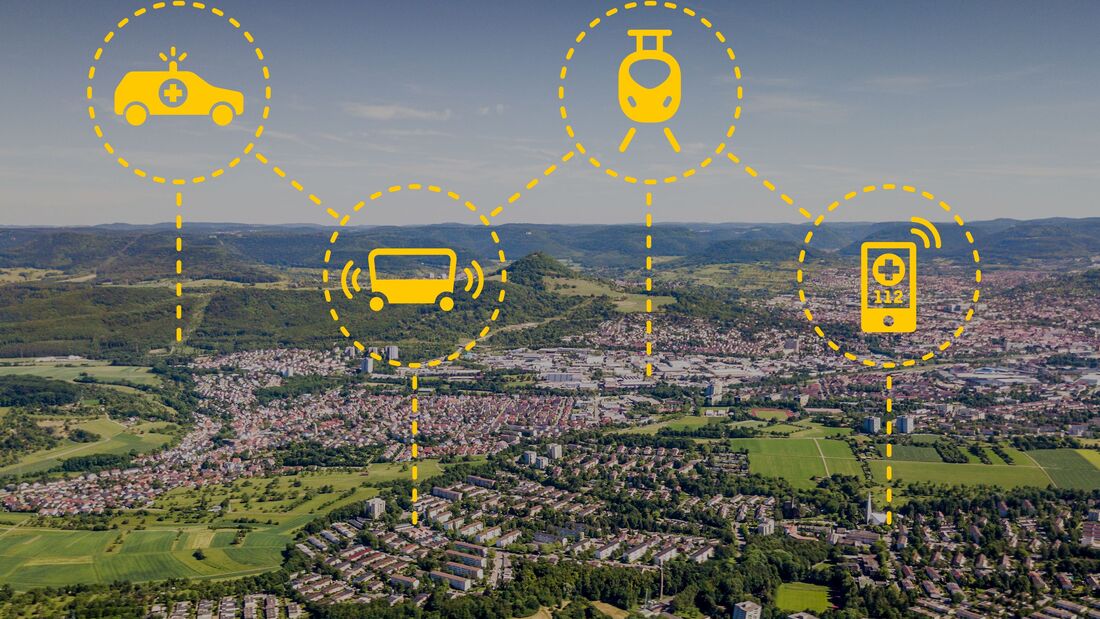 Aerial View over Reutlingen Swabian Alb Germany