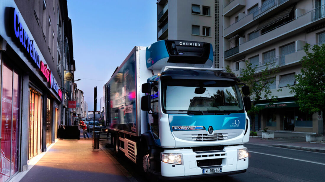Alternative Antriebe von Renault Trucks,  Hybridantrieb Diesel Elektrisch Fahrbericht Clean Tech