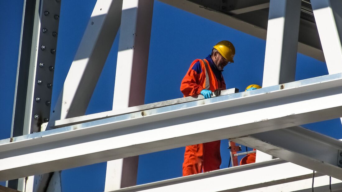 Arbeiter auf einer Baustelle