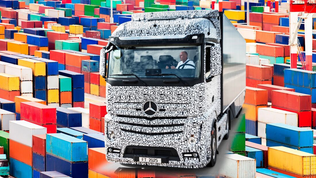 Autonomer Lkw im Containerterminal