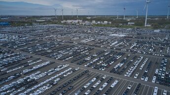 Autoterminal in Bremerhaven der BLG Logistics Group