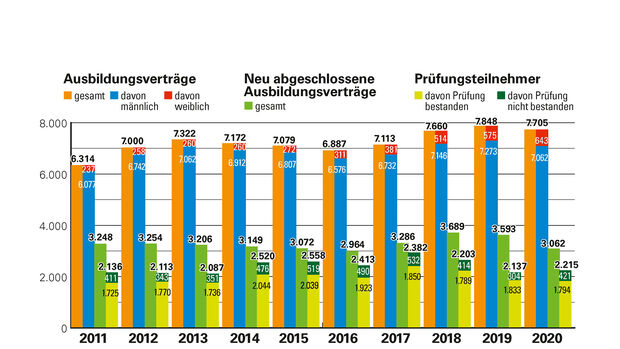 BKF Azubis Ausbildungszahlen Statistik 2020