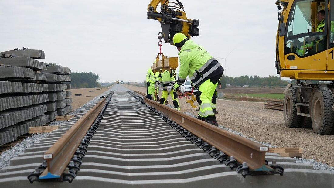 Baurabeiten an der Rail Baltica