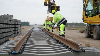 Baurabeiten an der Rail Baltica
