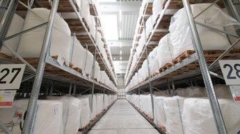 Bigbags im Gefahrgut-Lager von Greiwing
