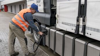 Bilder des Framo-E-Lkw bei der Scherm-Gruppe im Auftrag von BMW