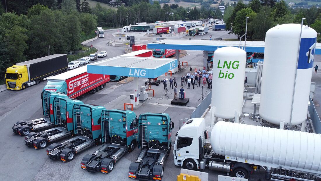 Bio-LNG bei Gruber Logistics