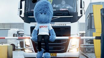 Blaues Brexit-Monster in den Niederlanden