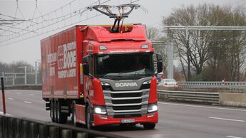 Bode, oberleitung, lkw