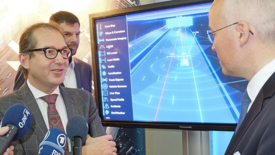 Bundesverkehrsminister Alexander Dobrindt, Testfeld A9.