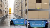 Cainiao, Logistik, Alibaba, Warehouse, Lager, AGV, Roboter