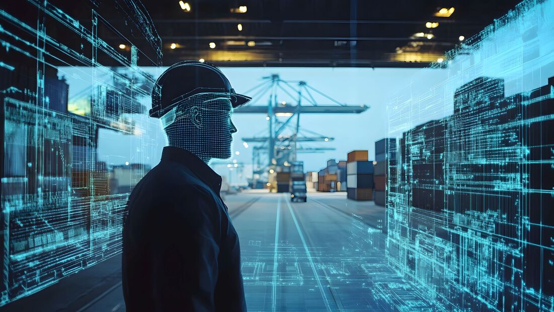 Cargo load planning using digital twin system, 3D display