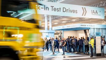 Check-in zu den Testdrives auf der IAA Transportation 2022