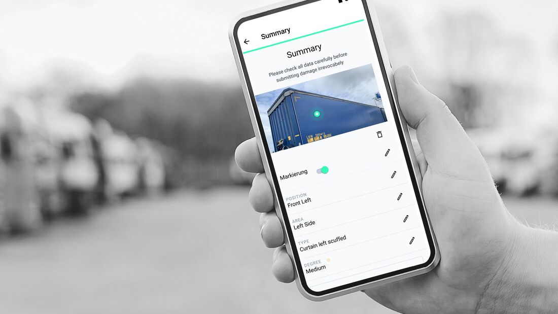 Checkturio-App fürs Schadenmanagement bei Nutzfahrzeug-Flotten.