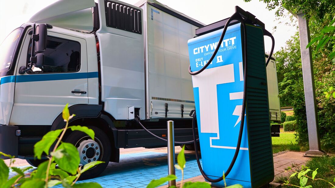 Citywatt, E-Lkw, Ladesäule