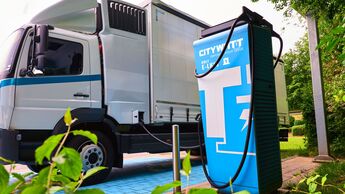 Citywatt, E-Lkw, Ladesäule