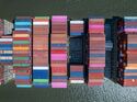 Container, Containerschiff, Transport, zustellen, Seefahrt, Import, Ausfuhr, Beförderung, Wasser, Fracht, Ozean, Umweltschutz, Hafen, Industrie, Meer, gewerblich, Logistik, Business, Boot, nautisch, in grossen Mengen, Tanker, Fluss, Übersee
