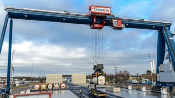 Containerterminal von Chemion im Chempark Dormagen