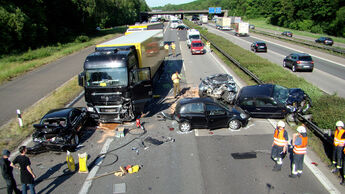 Crashanalyse, Lkw-Unfall, MAN