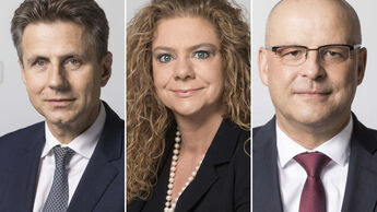 DB-Vorstände: Alexander Doll, Sabina Jeschke und Martin Seiler.