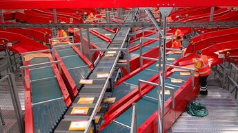 DHL Hub Leipzig mit neuer Sortieranlage.