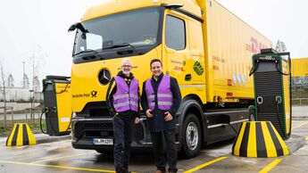 DHL und E.ON Drive kooperieren beim E-Lkw-Laden