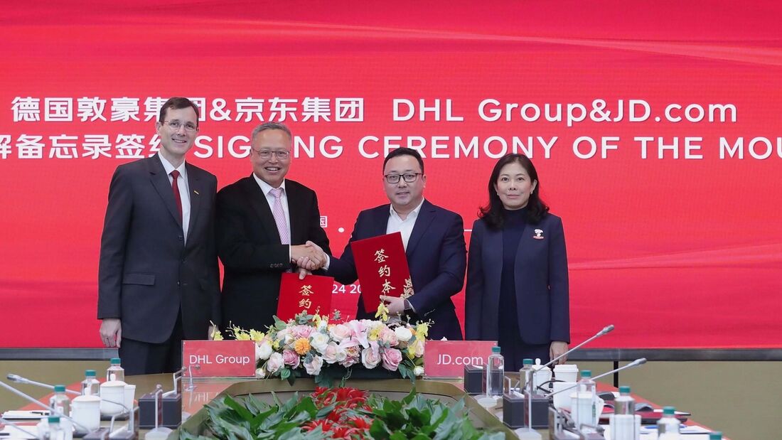 DHL und JD.com unterschreiben Absichtserklärung zur Zusammenarbeit