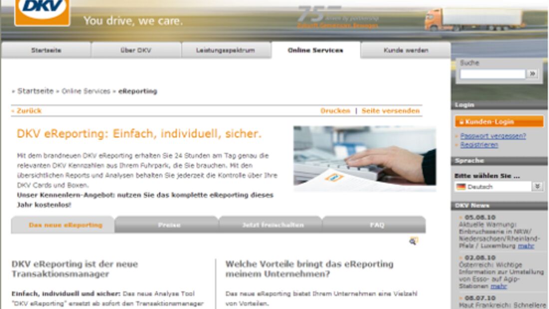 DKV: Reportingtool für mehr Transparenz