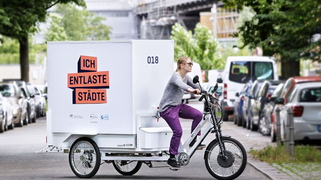 DLR Ich entlaste Städte Lastenrad