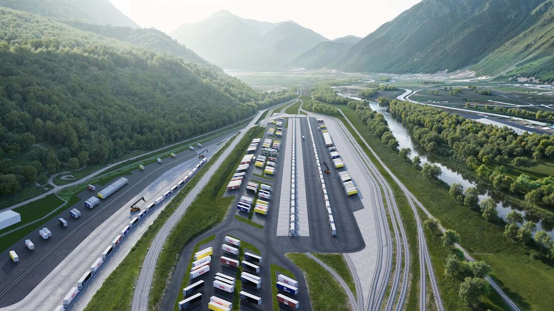 Das künftige Terminal von Cargobeamer in Domodossola in Italien