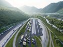Das künftige Terminal von Cargobeamer in Domodossola in Italien