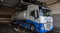 Der E-Lkw Volvo FM Electric im Einsatz bei Augustiner-Bräu