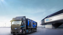 Der Super Panther Black Diamond Heavy Duty eTruck auf der Nfz-Messe in Guangzhou.