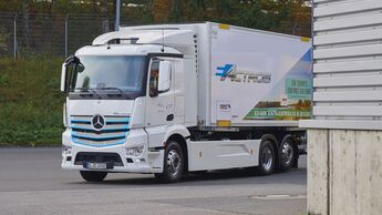 Der eActros bei Meyer-Logistik