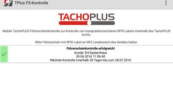 Die App TachoPlus von eh-systemhaus hilft bei der Führerschein-Kontrolle.