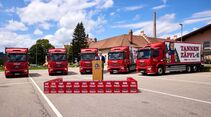 Die Badische Staatsbrauerei Rothaus hat ab sofort fünf eActros 400 von Daimler Truck im Fuhrpark. 