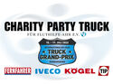 Die Logos der Sponsoren des Charity Party Truck 2022: FERNFAHRER, IVECO, KÖGEL und TIP PEMA