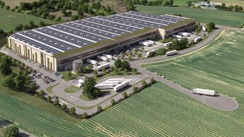 Die Visualisierung zeigt die rund 33.000 große Kühllogistikimmobilie bei Fertigstellung in 2026.