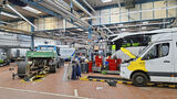 Die Werkstatt von Daimler Truck und Mercedes-Benz in Berlin-Spandau.