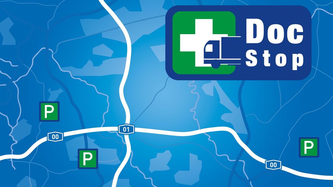 DocStop-Standorte als POIs auf der Karte von TimoCom