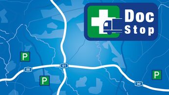 DocStop-Standorte als POIs auf der Karte von TimoCom