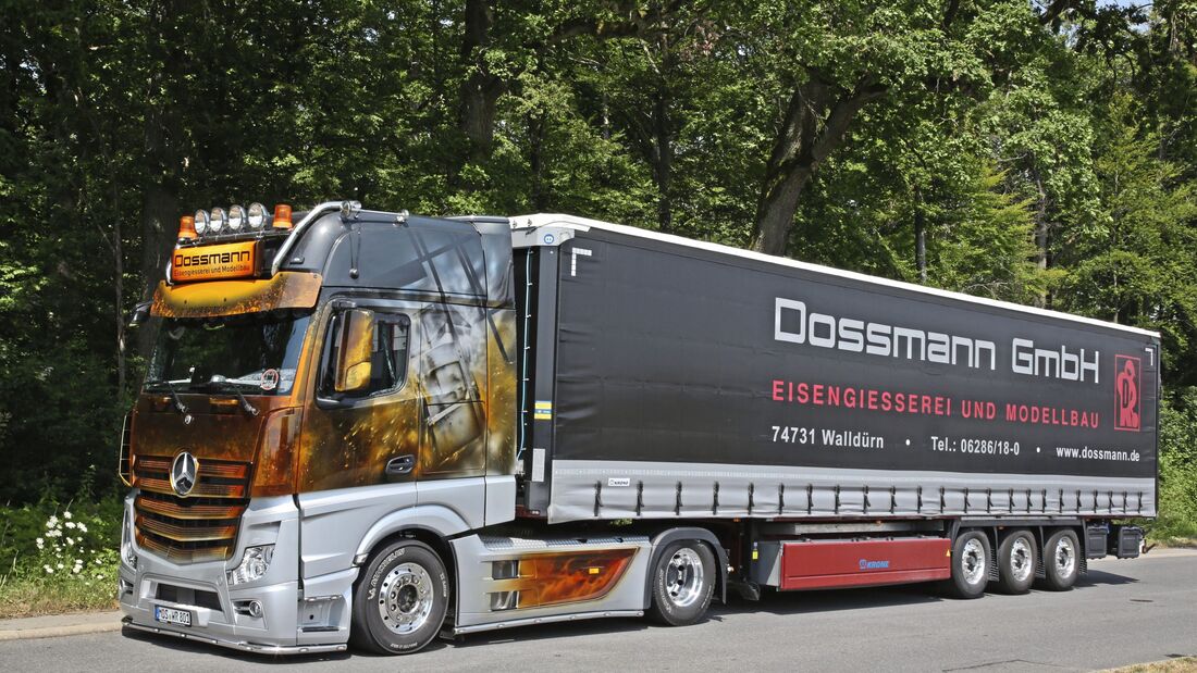 Dossmann Heisses Eisen Eisengiesserei und Modellbau Mos Actros Feuer Supertruck FF 11/2019 FF 11/19